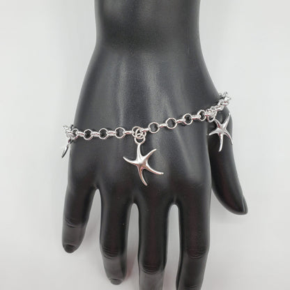 .925 Sterling Silver Starfish Bracelet