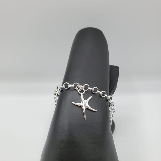 .925 Sterling Silver Starfish Bracelet