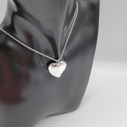 Layered .925 Sterling Silver Heart Pendant