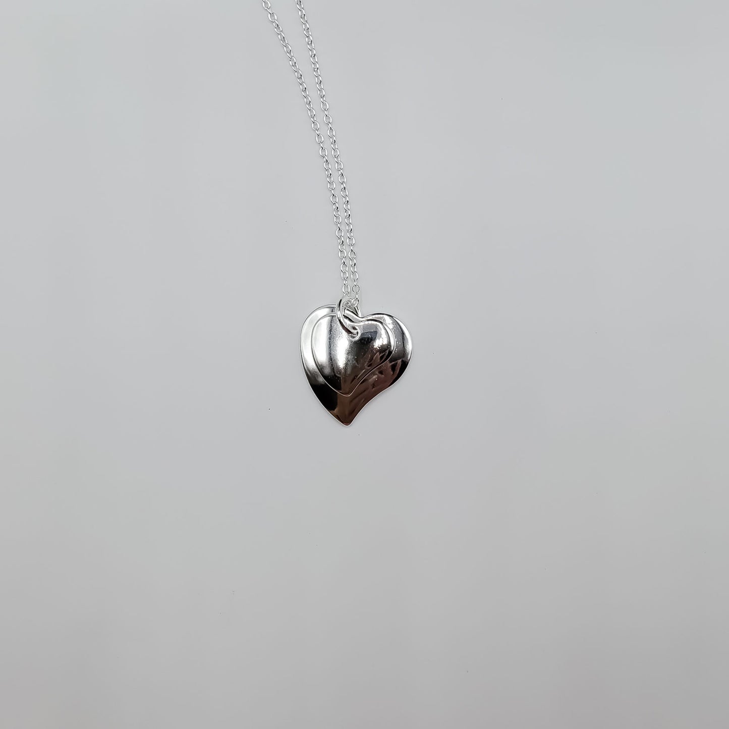 Layered .925 Sterling Silver Heart Pendant