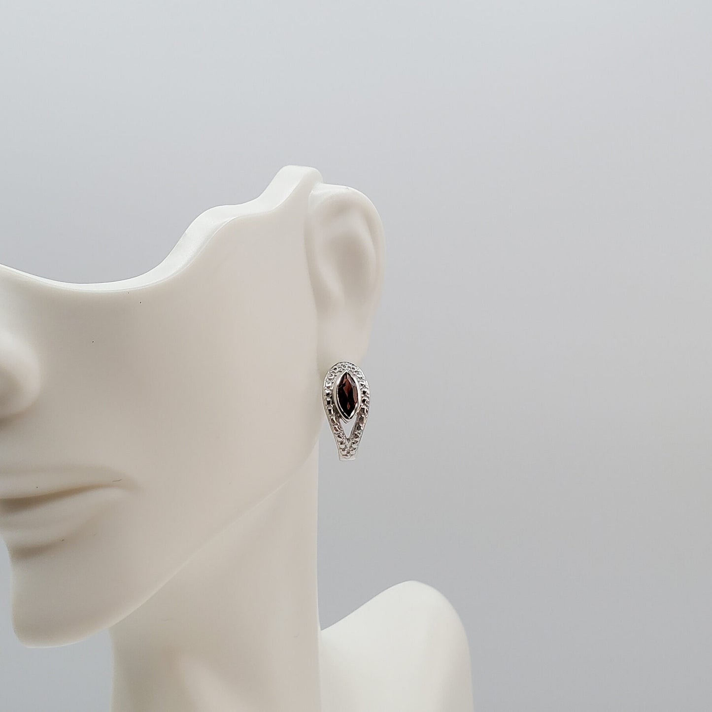 Garnet huggee earrings