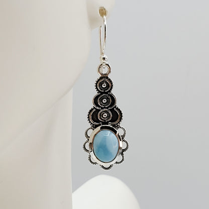 Delicate Larimar Dangle Earrings