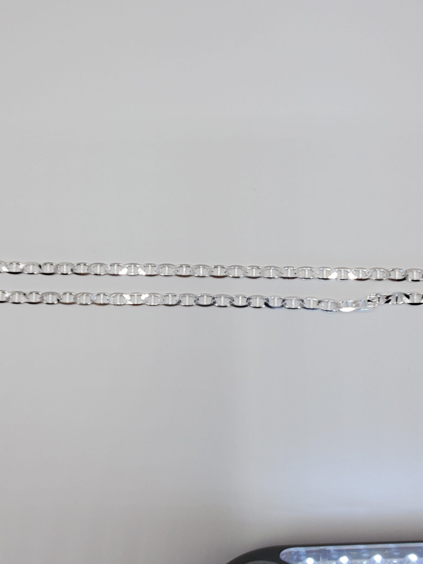 Solid sterling silver Figueroa style chain necklace