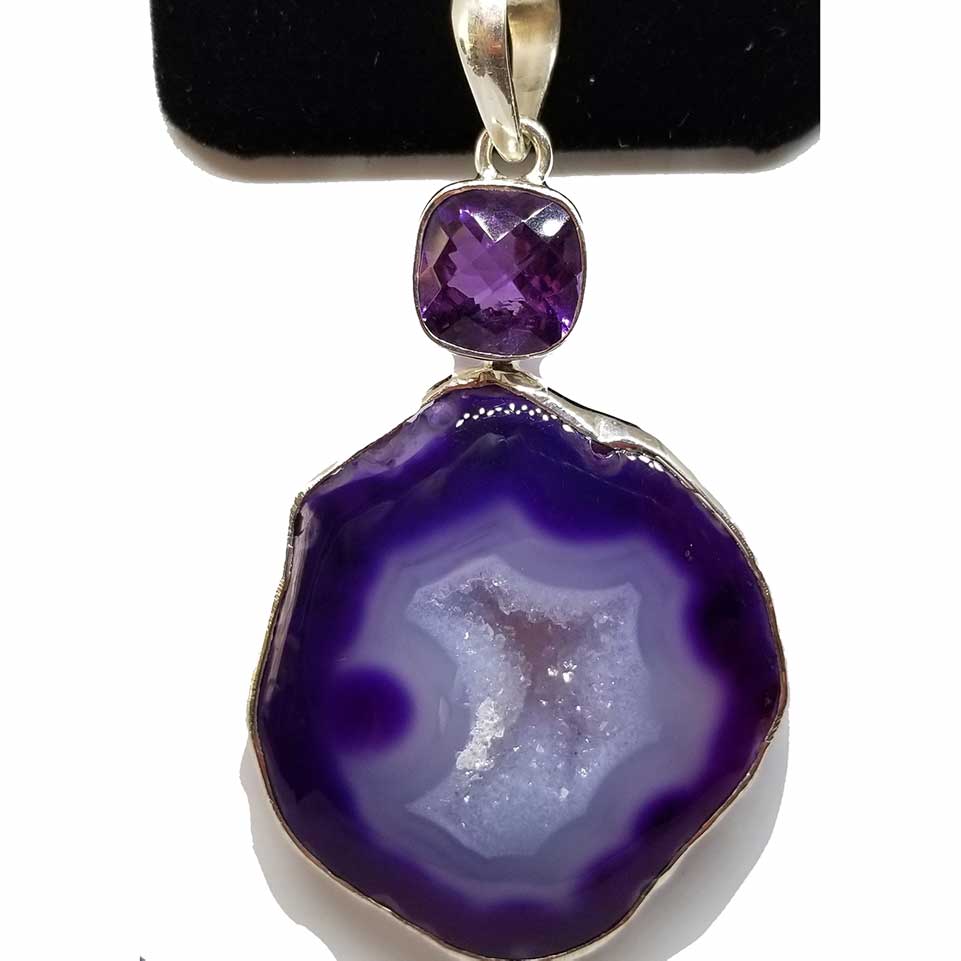 Amethyst Agate Pendant