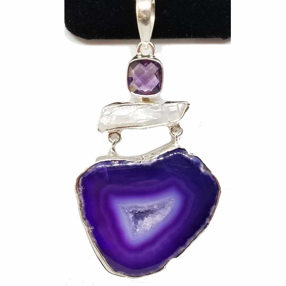 Amethyst Agate Pendant