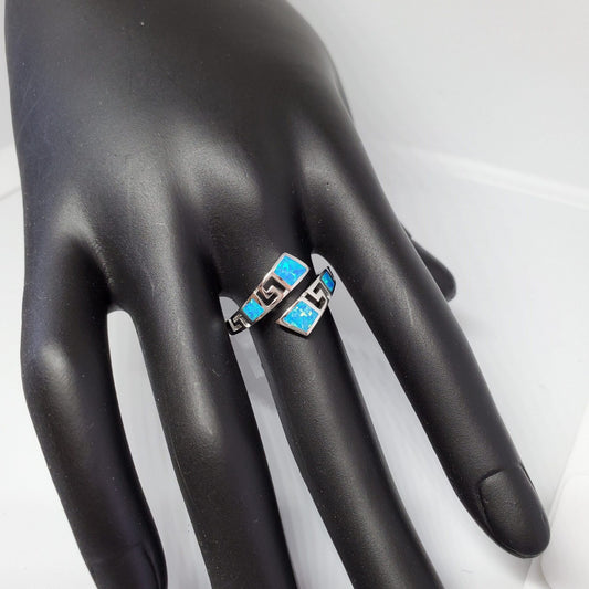 Blue Opal Fashion Ring Size 8