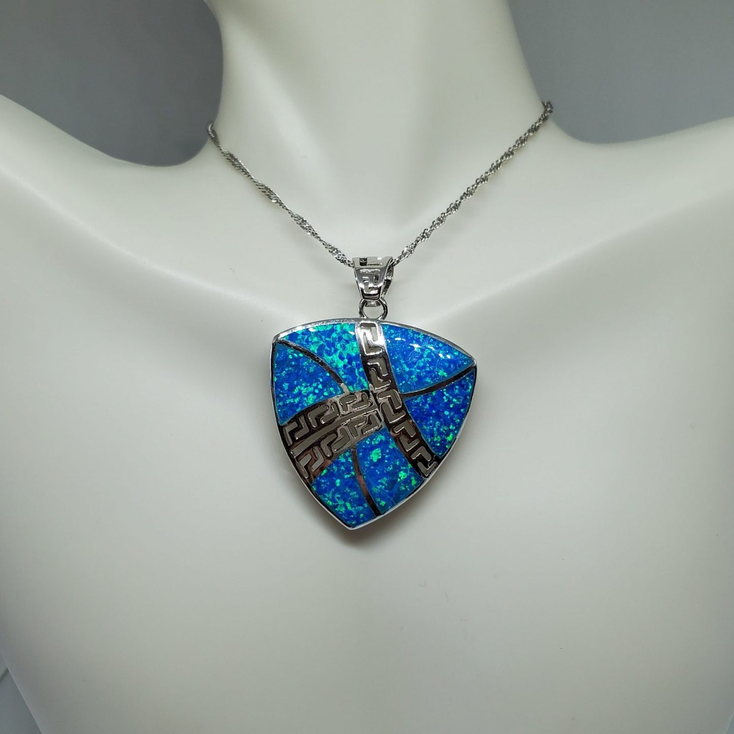 Blue Opal Statement Pendant