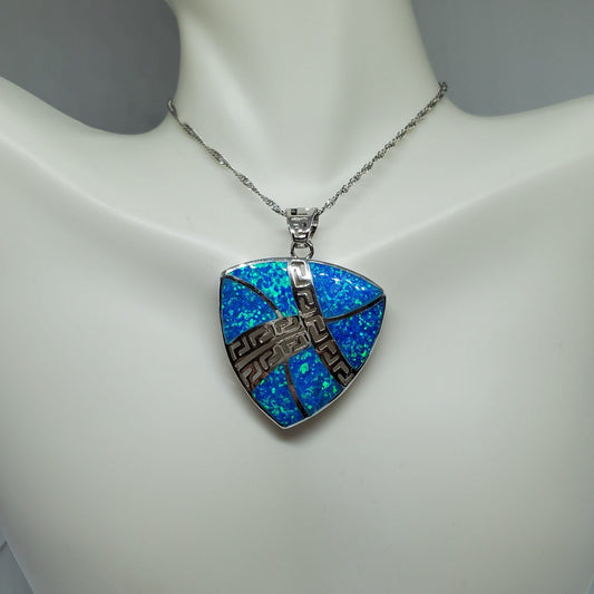 Blue Opal Statement Pendant