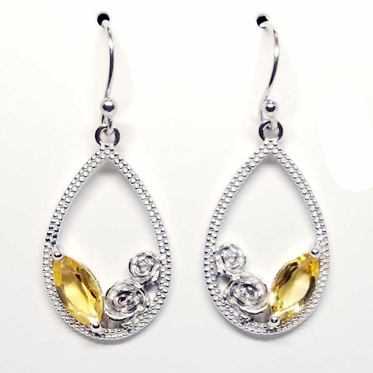 Citrine Flower Dangle