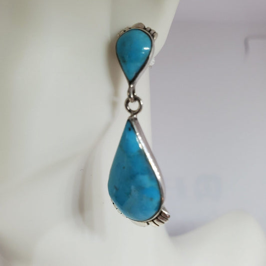 Teardrop Turquoise Dangle Earrings