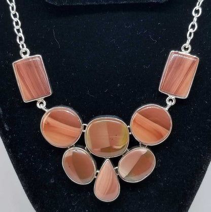 Imperial Jasper .925 Silver Statement Necklace