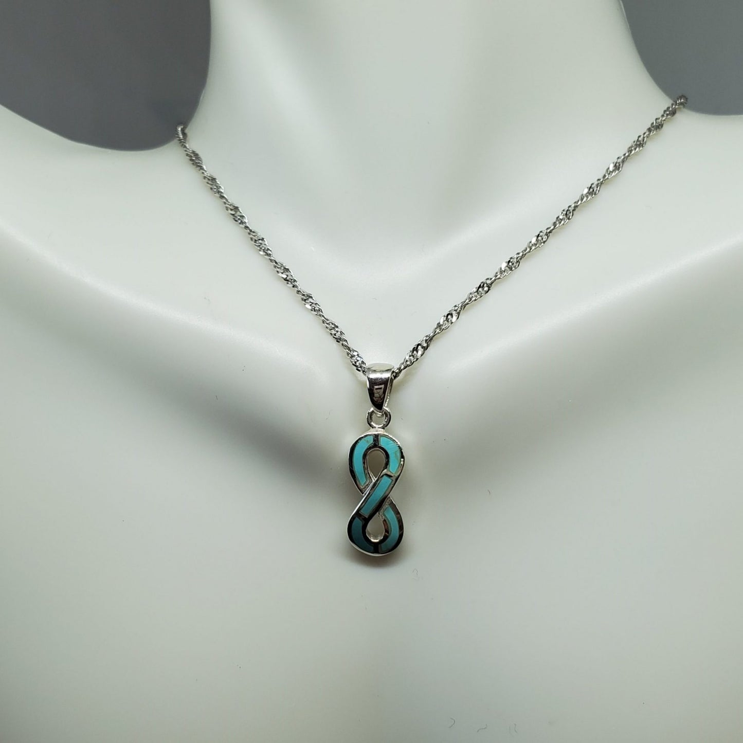 Turquoise Infinity Earring and Necklace set