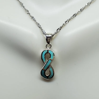 Turquoise Infinity Earring and Necklace set