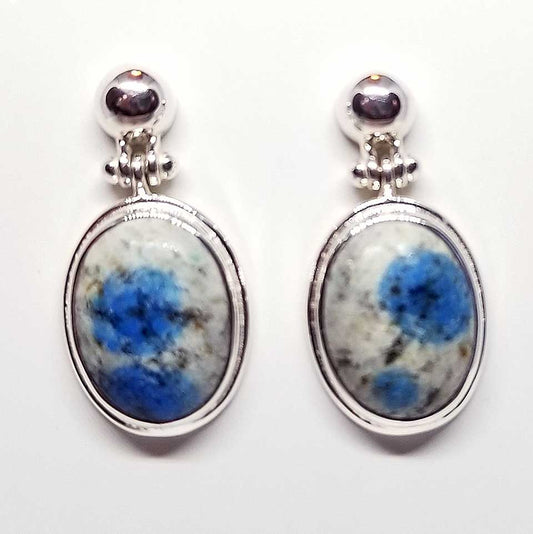 K2 Jasper Oval dangle earrings