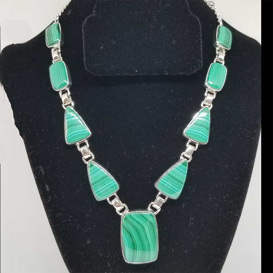 20" Malachite Statement Necklace