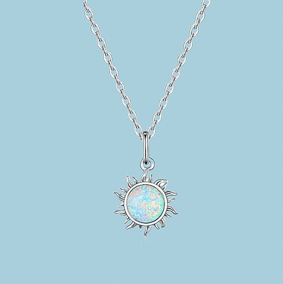 Opal Sunburst Necklace