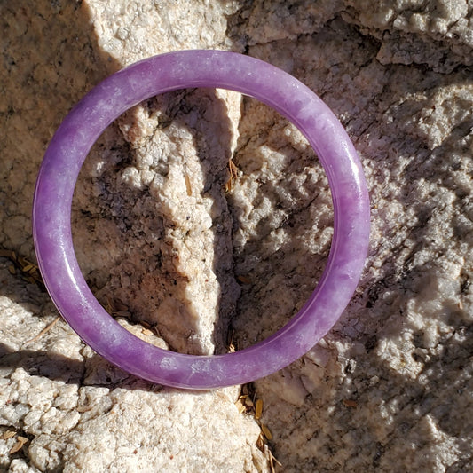 Rare Light Purple Jade Bangle Bracelet