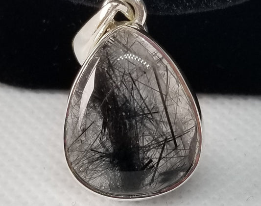 Black Rutile Agate Pendant