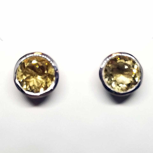 Honey Topaz Stud Earrings