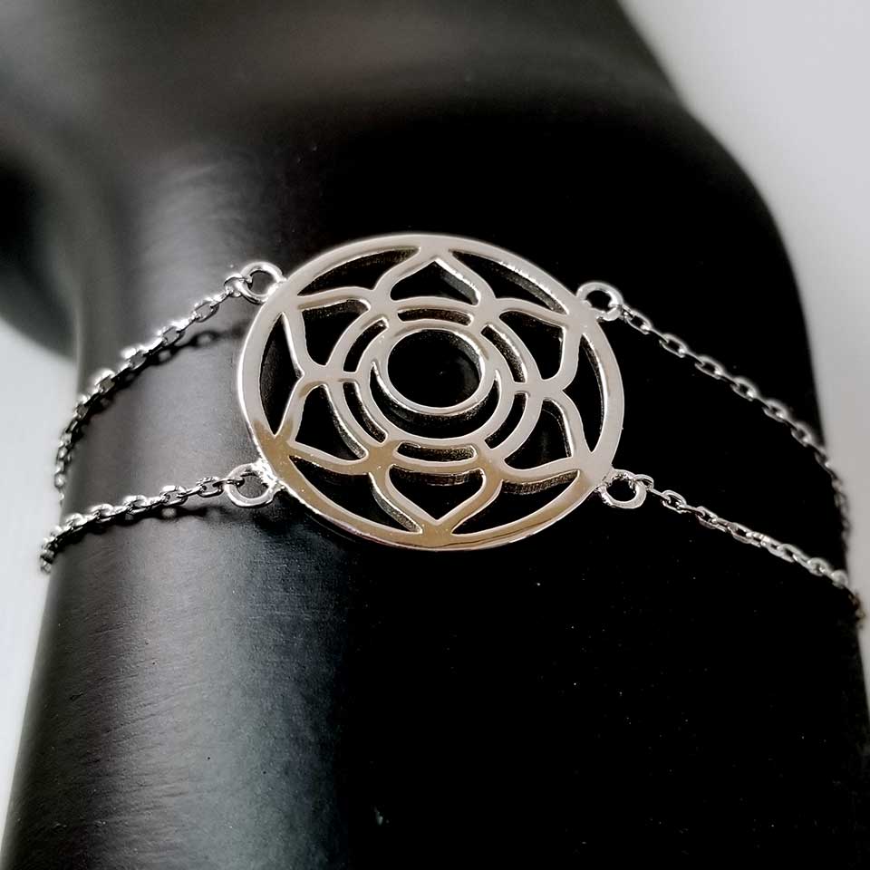 Sterling Silver Sacral Chakra Bracelet