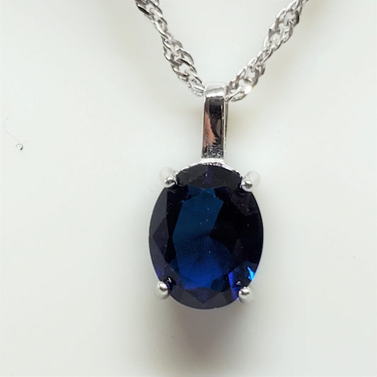 Sapphire Necklace and Earring Gift Set