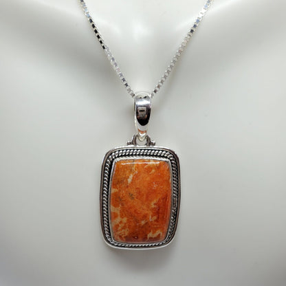 Sponge Coral Pendant with matching dangle earrings