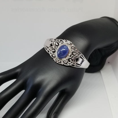 Tanzanite Cabochon .925 Silver Bracelet