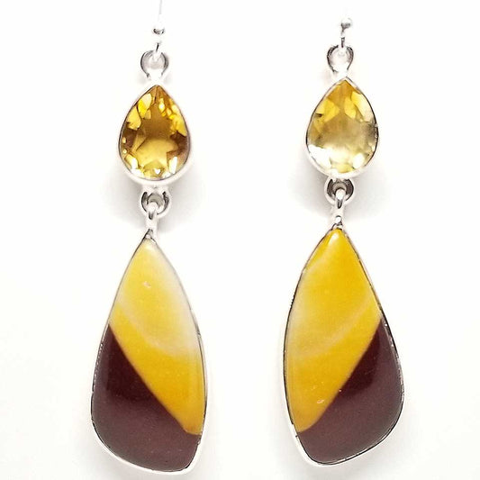 Mookaite and Citrine Dangle