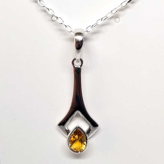 Citrine semi-precious gemstone necklace