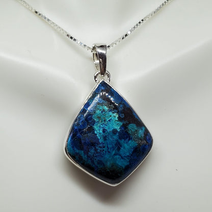 Raindrop Blue Shattuckite Pendant