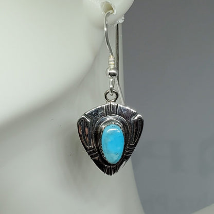 Southwest Turquoise .925 Sterling Silver Dangle Earrings