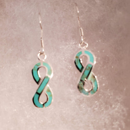 Turquoise Infinity Earring and Necklace set