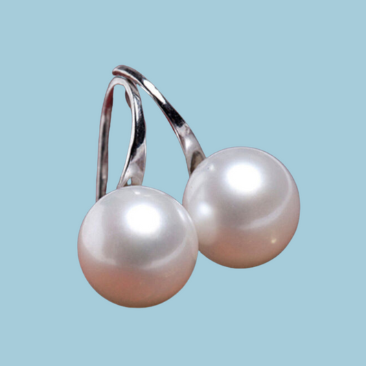 French hook pearl earrings