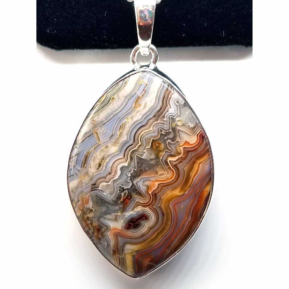 Crazy Lace Agate Pendant