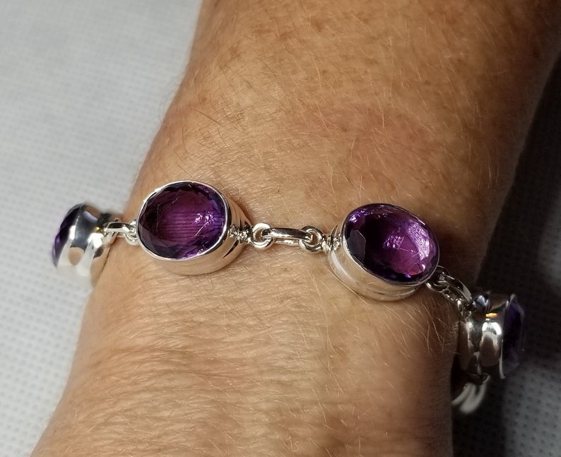 7" Amethyst Bracelet