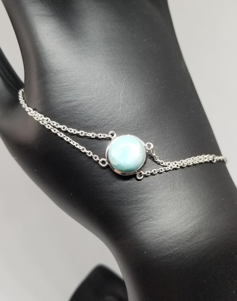 Larimar Cabochon Bracelet